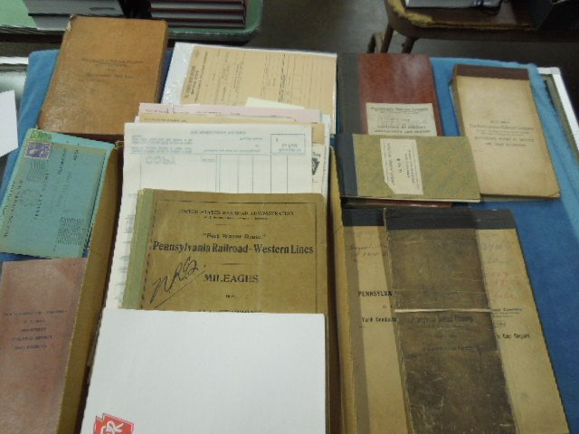 P.RR Operation Stationary & other: P.RR Operation Stationary & other including waybills, Conductor's car report, Memorandum book, motorman's report book, material order, blank note pad with logoCondition; some wear especially on covers