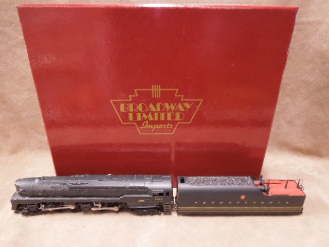 HO Scale PRR Engine & Tender: Broadway Limited HO Scale PRR Engine and Tender. #017, #5528, PRR T1. CONDITION: New in box.