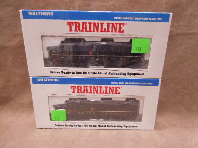 HO Scale PRR Locomotive & Tender: Walthers Trainline HO Scale PRR Locomotive and Tender FA-1 Locomotive #931-205 Pennsylvania #9600. CONDITION: New in boxes.
