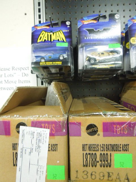 2- Hot Wheels 8 pc. Batmobile Assortment Cases.: 2- Hot Wheels 8 pc. Batmobile Assortment Cases. L8788-999J, some duplicates. Condition: All in original packaging with original boxes.