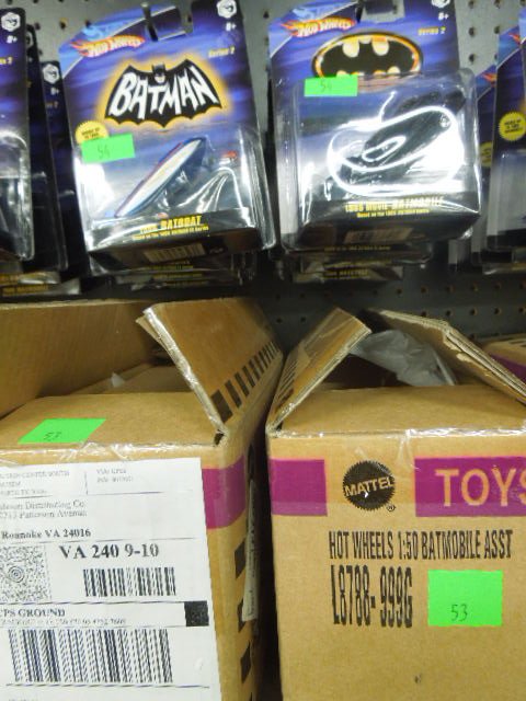 2- Hot Wheels 8 pc. Batmobile Assortment CaseS: 2- Hot Wheels 8 pc. Batmobile Assortment Cases. L8788-999H, some duplicates. Condition: All in original packaging with original boxes.