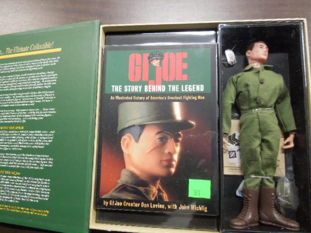 GI Joe Action Doll With Book: GI Joe Action Doll With Book . The ultimate collectible reproduction of the 1964 GI Joe with book "GI Joe The Story Behind the Legend" Condition: In original book form package