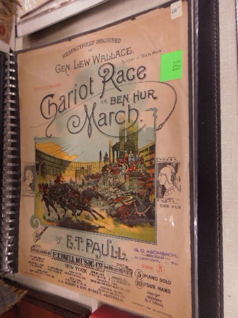 (16) 19th & 20th c. sheet music: (16) 19th & 20th c. sheet music, great graphics including Ben Hur Chariot Race, Napoleon's Last Charge, The Boys Who Wore Blue, Any Bonds Today?, Sunny Side Up, Belle of the Phillipines and other, all