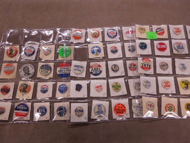 56 local Politician campaign buttons: 56 local Politician campaign buttons, Pennsylvania, Philadelphia and other including; Mayor Tate, Lindsay, Wilson, Governor Rockefeller, Shafer, Mitchell, Shapp, plus other local politicians Condition