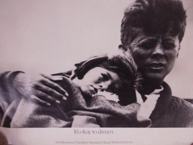 11 JFK & Vote Democratic posters: 11 JFK & Vote Democratic posters including (9) vote Democratic and (2) John Kennedy , both from Kennedy Library, It's Ok to Dream (with Carolyn) and Great Minds Meet at the Library, (70 + 72) Conditio
