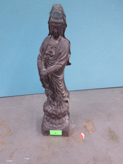 Chinese Hardwood Carved Kwan Yin (1 of 3)