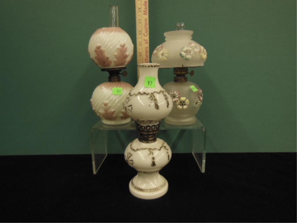 3 Victorian Miniature Fluid Lamps (1 of 4)