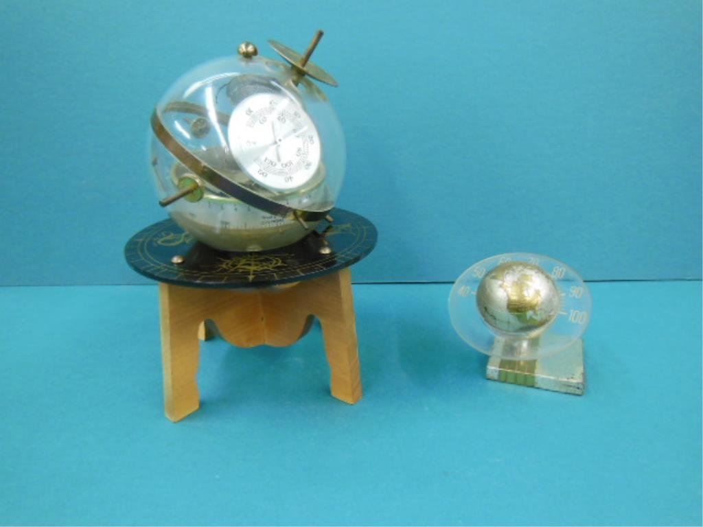 Sputnik & Globe Form Barometer & Thermometer (1 of 3)
