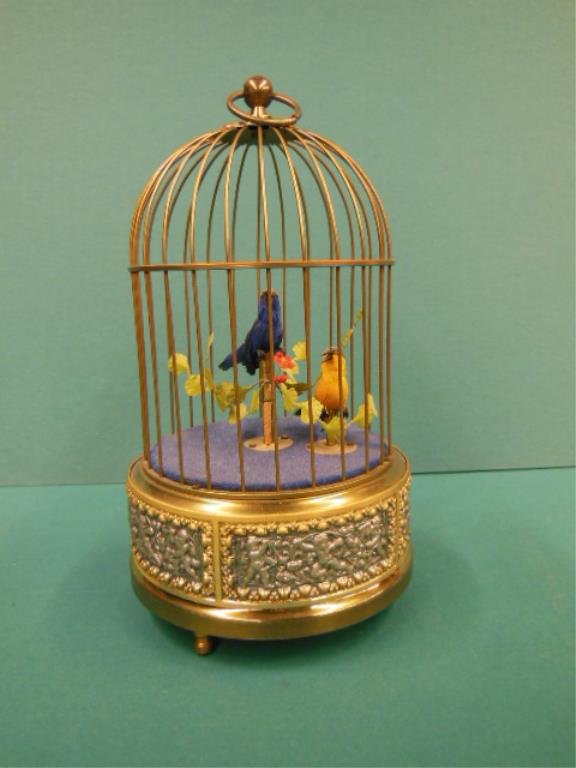 Bird cage w/Song birds (1 of 4)