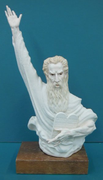 Cybis Porcelain Sculpture of Moses: Cybis porcelain sculpture of "Moses", #246, hgt 19 1/2". CONDITION: No issues noted.