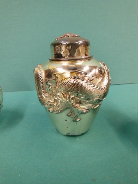 Chinese Silver Dragon Ginger Jar (1 of 3)