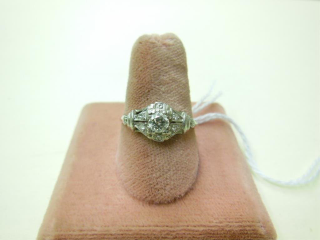 18k WG Deco Diamond Ring (1 of 4)
