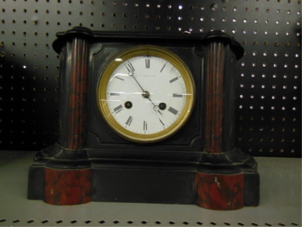 French Slate Mantel Clock (1 of 2)