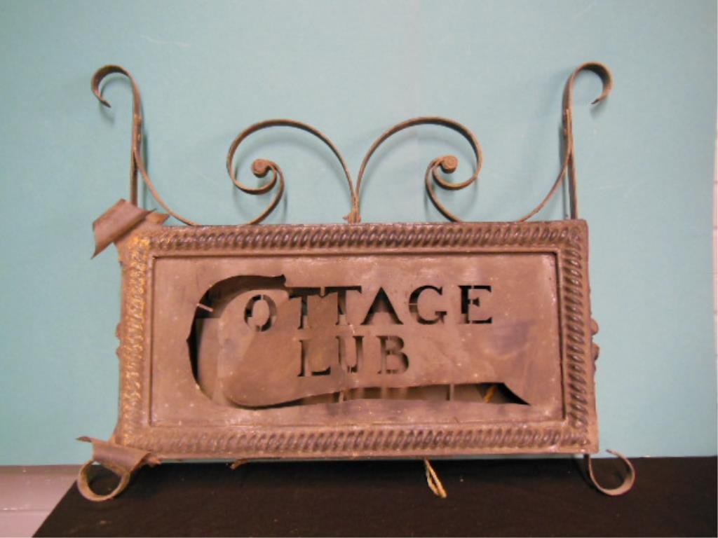 "Cottage Club" Metal Sign (1 of 5)