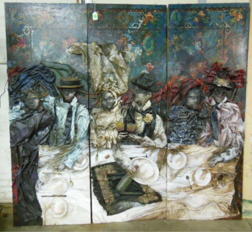 Harold Jacobs, mixed media, "The Wedding Party" (1 of 8)