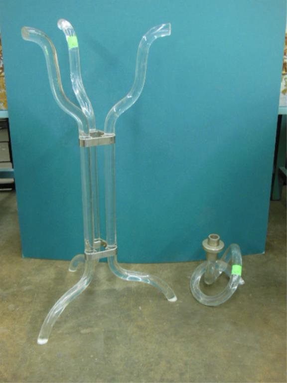 MCM Lucite Plant Stand,Candle Holder (1 of 4)
