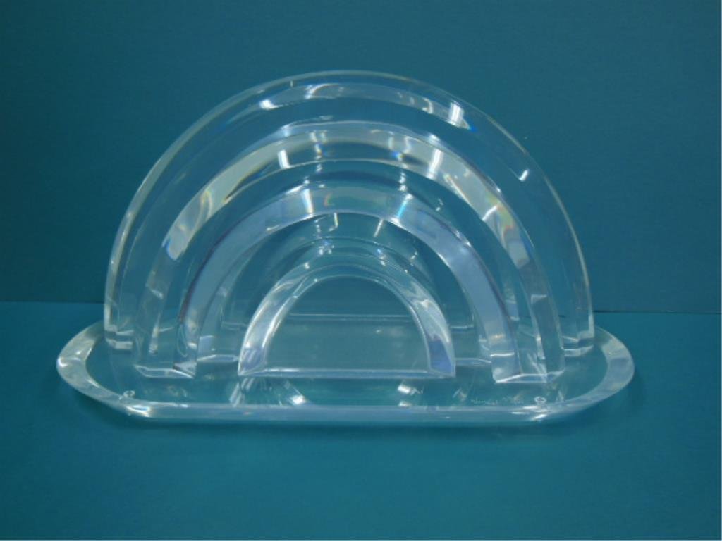 Vau / ual Signed Lucite Sculpture (1 of 5)