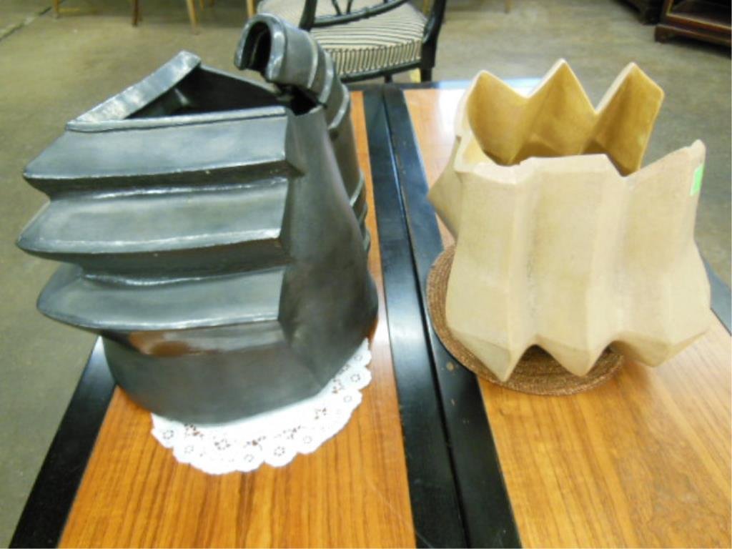 2 Crafts "Jewel" Signed Pottery Vessels (1 of 3)