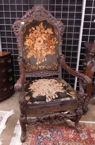 Jacobean Style Throne Chair (1 of 4)