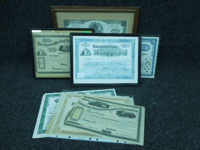 19th & 20th Century RR stock certificates (1 of 5)