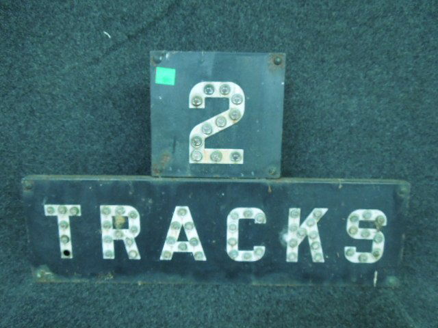 Vintage Railroad Crossing 2 Track Reflector Sign (1 of 4)