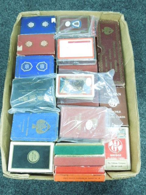 20 Vintage RR Playing Cards Packs: 20 Vintage RR Playing Cards Packs, including P RR, Pullman & other. CONDITION: Wear from age & use.