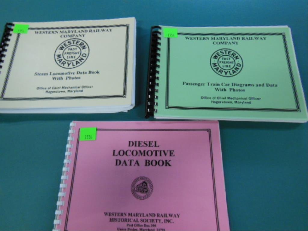 3 W. Maryland Rwy Train Data Books (1 of 1)