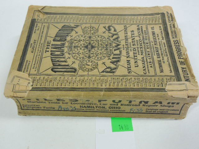 1933 Official Guide of RRs, August 66th year, #3. (1 of 6)