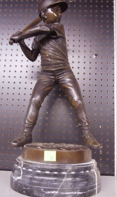 Bronze Baseball Boy at Bat (1 of 4)