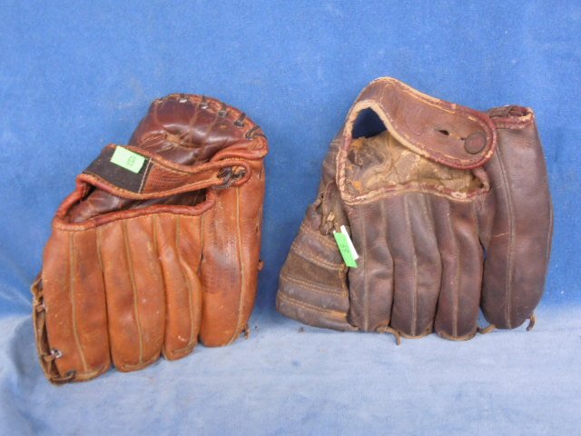 2 Vintage Baseball Gloves (1 of 3)