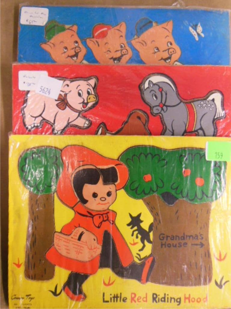 3 Vintage Child's Hardwood Puzzles (1 of 4)