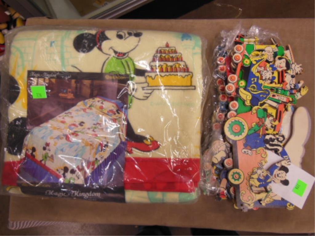 Disney blanket and train wood cutouts (1 of 3)