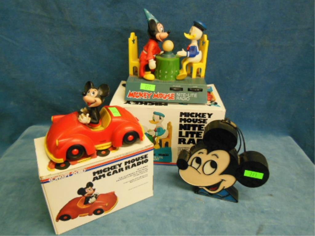 3 Mickey Mouse radios (1 of 4)