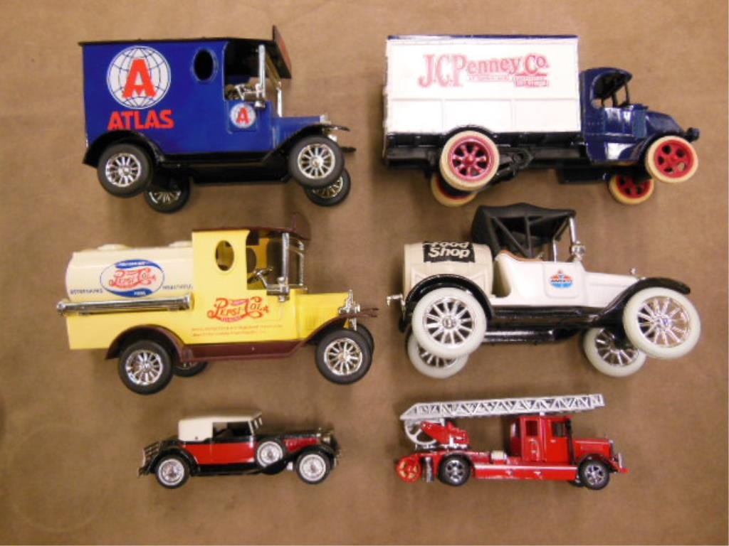 4 Ertl truck banks & Match box (1 of 2)