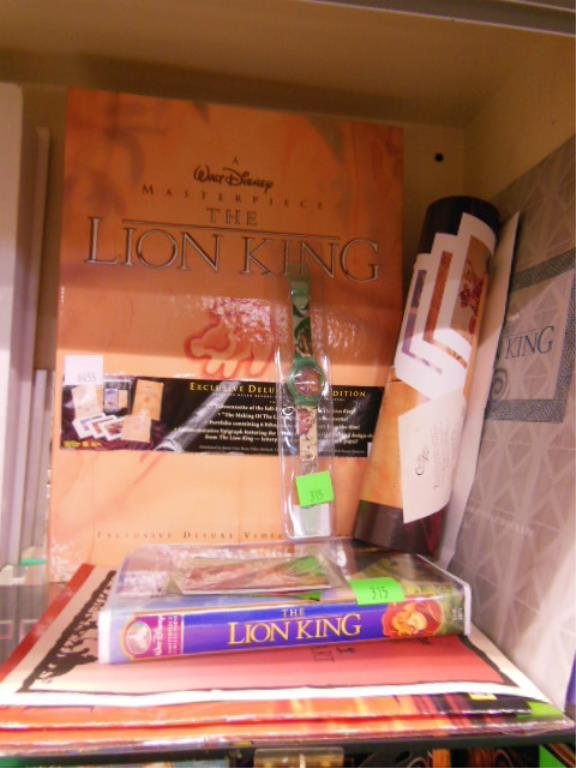 The Lion King Masterpiece collection: The Lion King Masterpiece collection, in original packaging including VHS tapes - movie and making of, plus Artist portfolio - Concept Art Lithographs and "Circle of Life" Epigraph, with certificate o