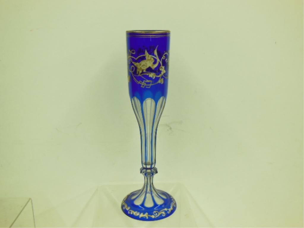 Antique Bohemian Glass Vase (1 of 6)