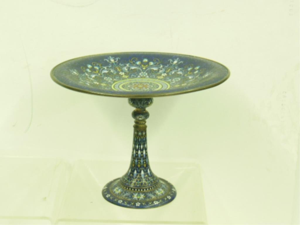 19th c. Chinese Cloisonne Compote (1 of 5)