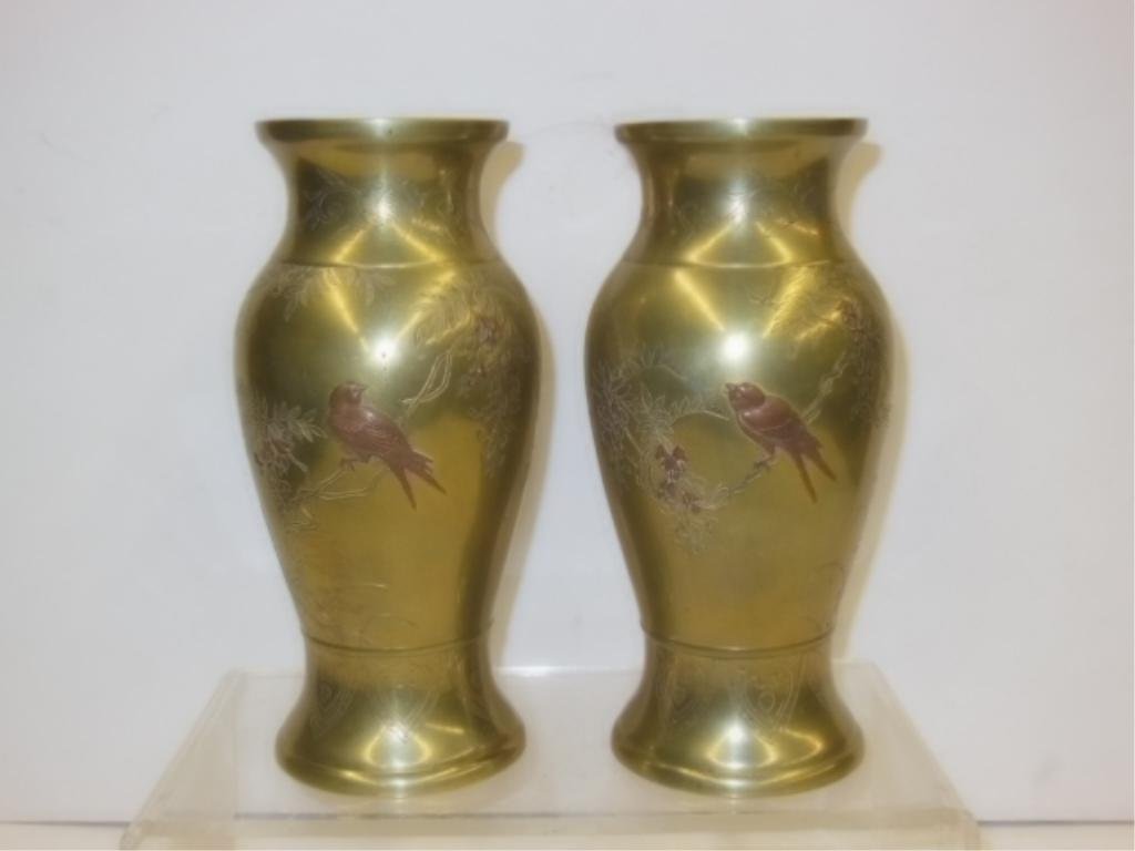 Japanese Aesthetic Mixed Metal Vases (1 of 5)