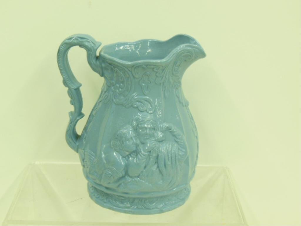 19th c. English Salt Glazed Pottery Pitcher (1 of 6)