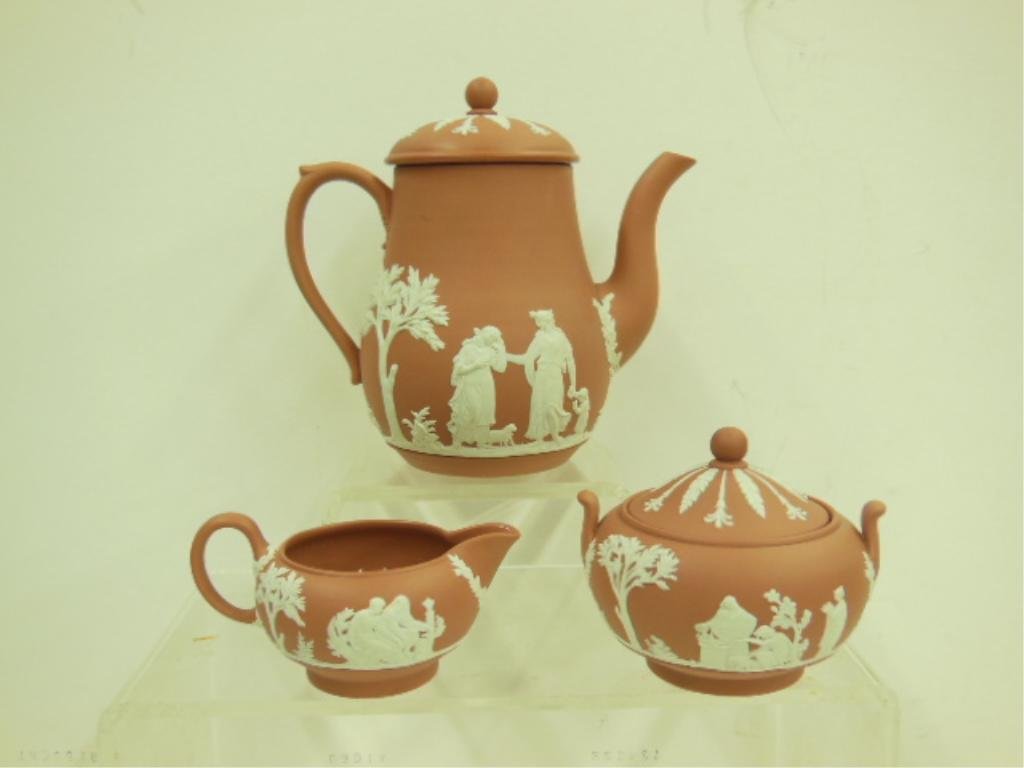 Wedgwood Salmon Jasperware Tea Set (1 of 6)