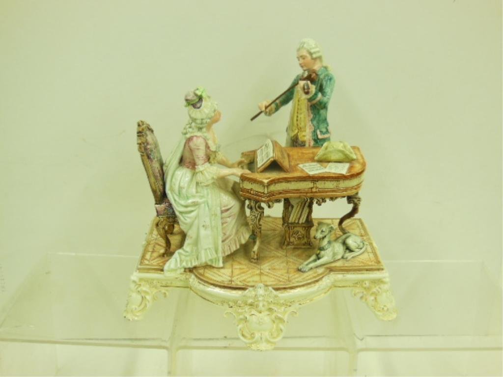 19th c. Majolica Pottery Figural Group (1 of 9)