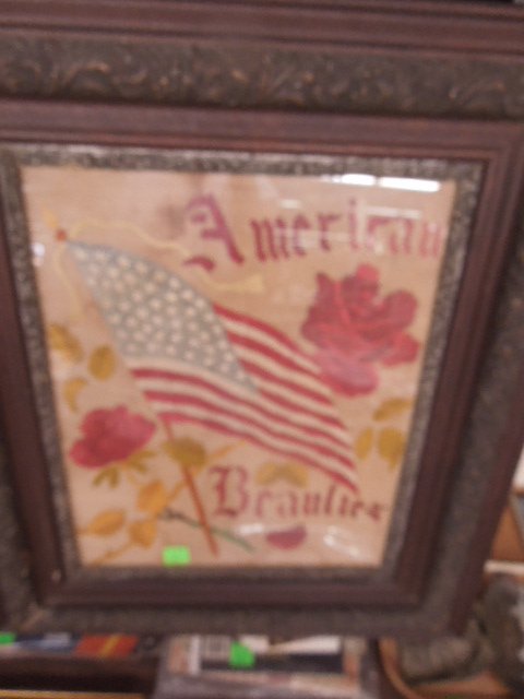 Framed Vintage Flag needlepoint (1 of 2)