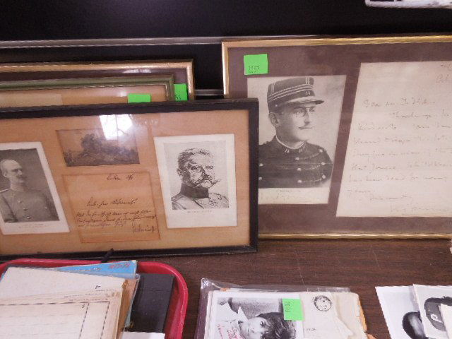 2 early 20th c framed letters (1 of 5)