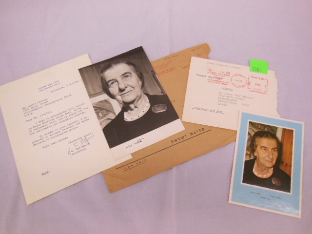 2 Golda Meir signed pieces (1 of 2)