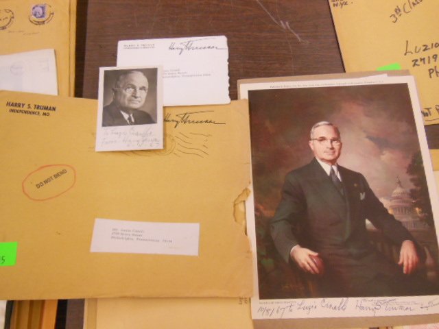 Harry Truman signed photo & card (1 of 3)
