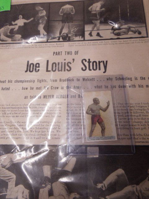 Jim Johnson cigarette card & Louis mag pages (1 of 5)