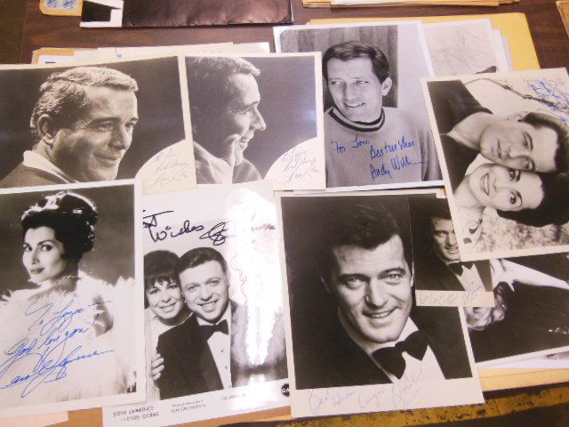 Asst. "singer" signed photos including; (2) Perry Como, (1 of 4)