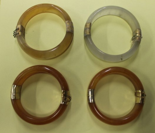 Four Chinese Jade Bangle Bracelets (1 of 2)