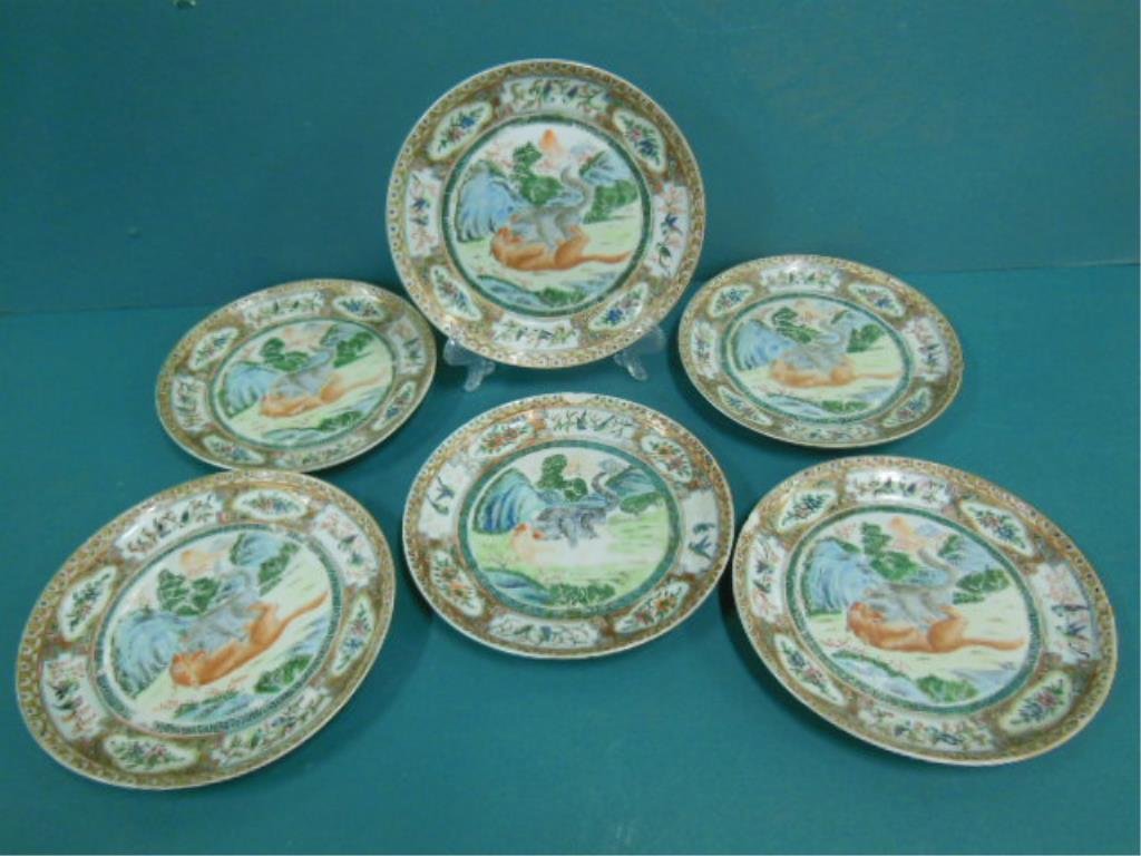 19th c. Chinese Export Porcelain Plates (1 of 4)