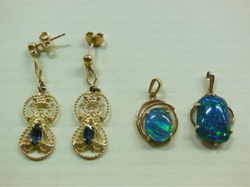 2 Opal Doublet Drops & Pr 18K Earrings (1 of 2)
